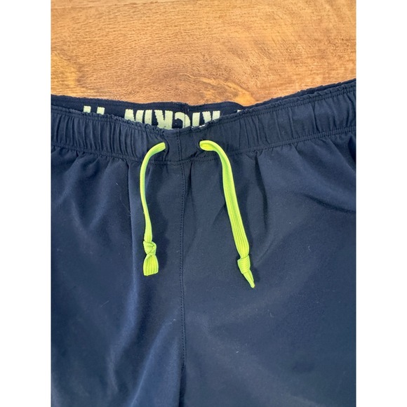 Nike Lacrosse Dri-Fit Shorts Womens Medium Black Neon Green 2-in-1 Running - Picture 3 of 8
